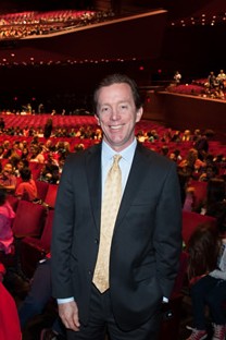 Segerstrom Center - Terrty Dwyer with audience at Alvin Ailey student performance 2014 - photo by Doug Gifford