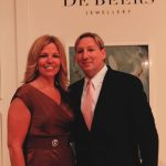 Bridget Cobb (Store Director for De Beers Diamond Jewellers at South Coast Plaza) and Gene Reeves (Store Director for De Beers Diamond Jewellers in Beverly Hills)