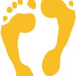 foot print_vector_yellow