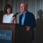 Premier Sponsors Janice and John Markley address guests