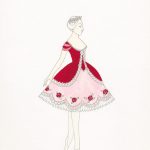 ABT Sleeping Beauty Princess Aurora costume sketch for the rose adagio by Richard Hudson