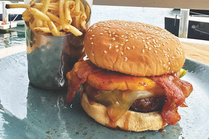 Aloha Burger at Billy’s at the Beach