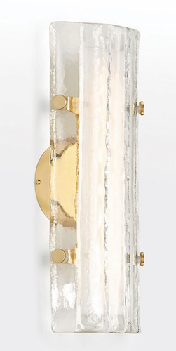 Willamette 16 LED Clear Fluted Glass Wall Sconce