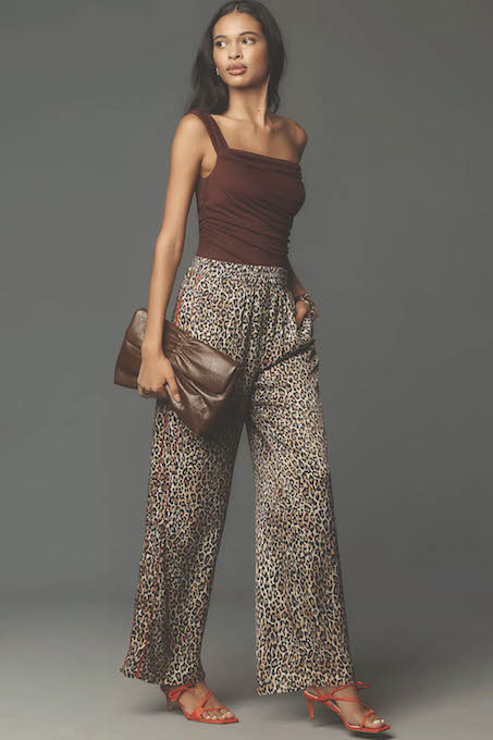 By Anthropologie Leopard Pull-On Pants